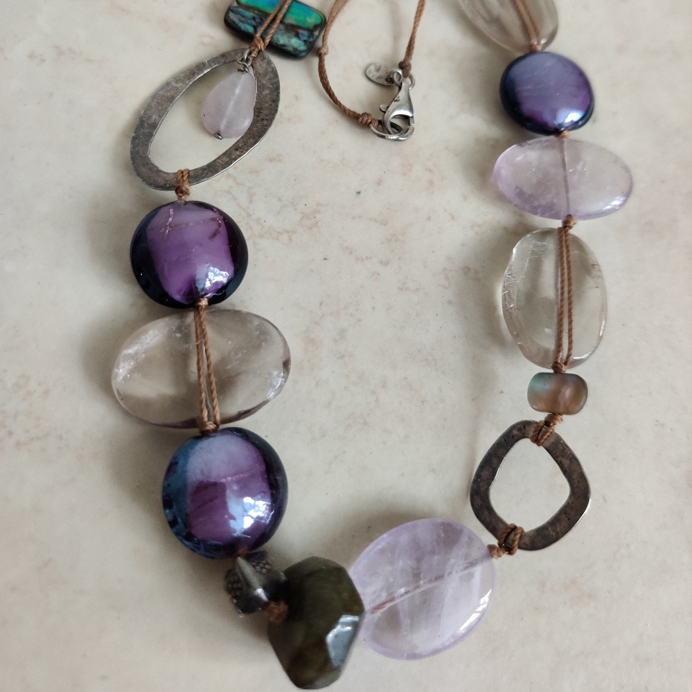 Silpada Lavender-Purple Hues Sterling Silver Necklace